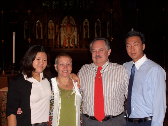 Wedding vows renewal, Cathedral of All Saints, Albany, NY. October 2007.  Amanda, Sue, Peter, Christopher Mahigian